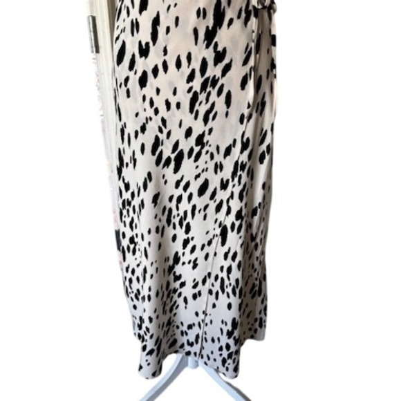 Reformation Dress Size 6 Animal Print Maxi  Spaghetti Strap Faux Wrap Skirt - Picture 4 of 12